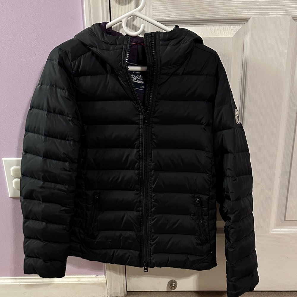 American Eagle Outfitters Dark Jacket with Logo Patch